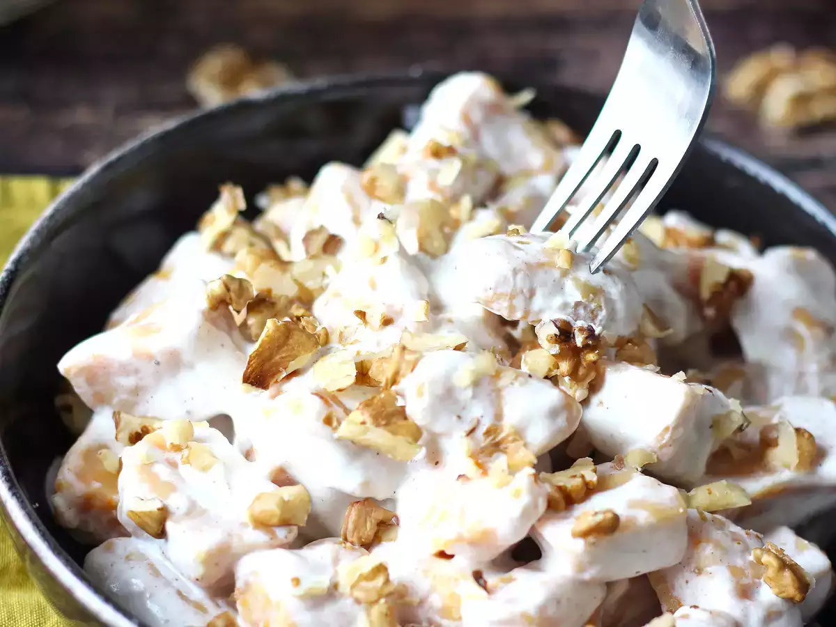 Gnocchi labu yang lembut dengan Philadelphia dan kacang kenari yang renyah - foto 5