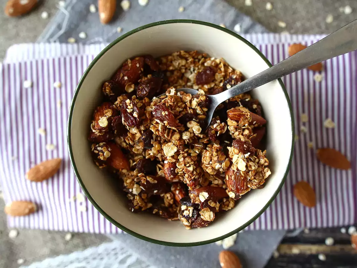 Granola ekspres dengan airfryer, untuk membuat sarapan Anda lebih renyah - foto 4