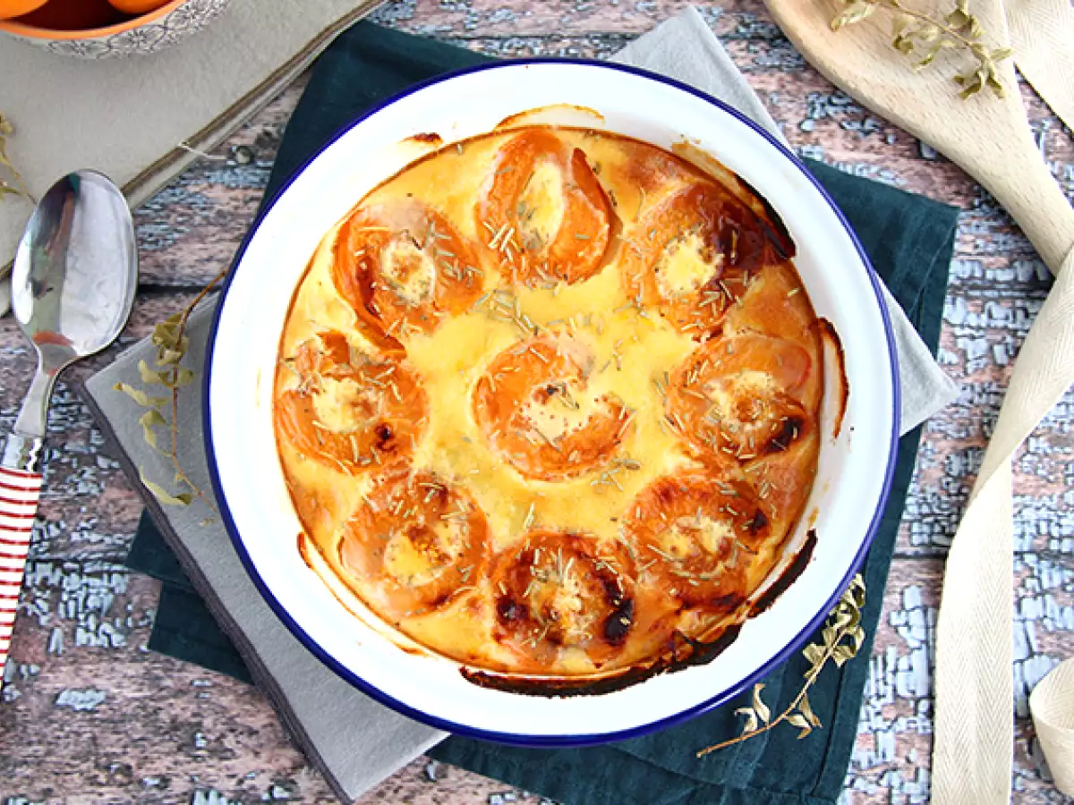 Gratin Aprikot dengan Kelapa