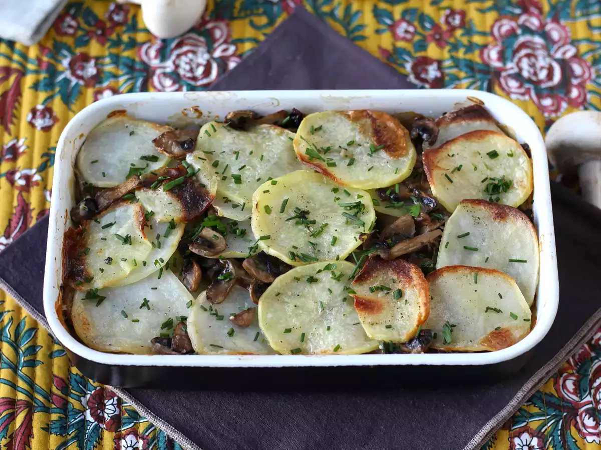 Gratin kentang dengan jamur - foto 5