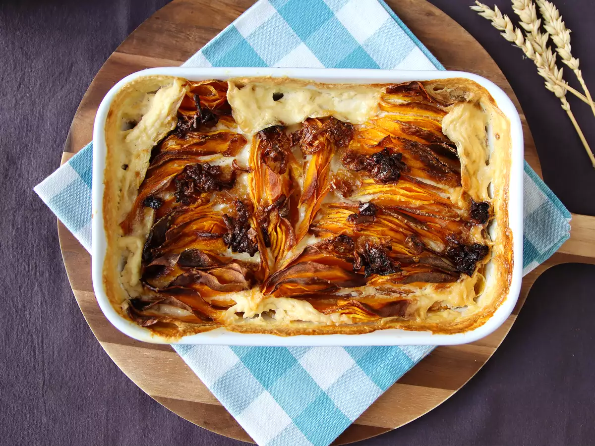 Gratin labu butternut dengan Air Fryer, ala Dauphinois - foto 4