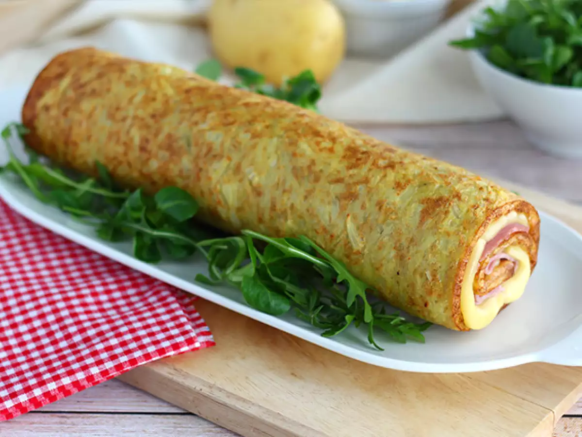 Gulungan Kentang dengan Keju Raclette de Savoie dan Ham - foto 2