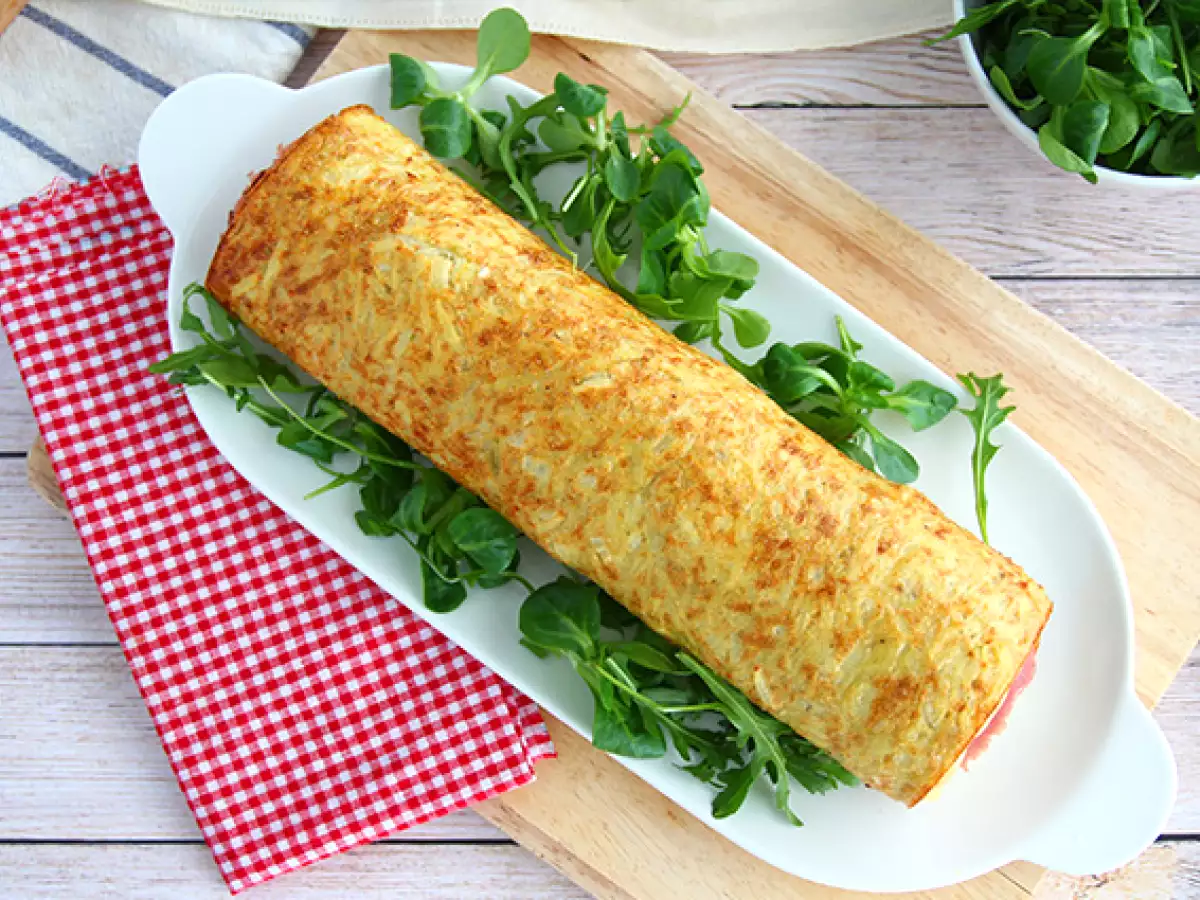 Gulungan Kentang dengan Keju Raclette de Savoie dan Ham - foto 4