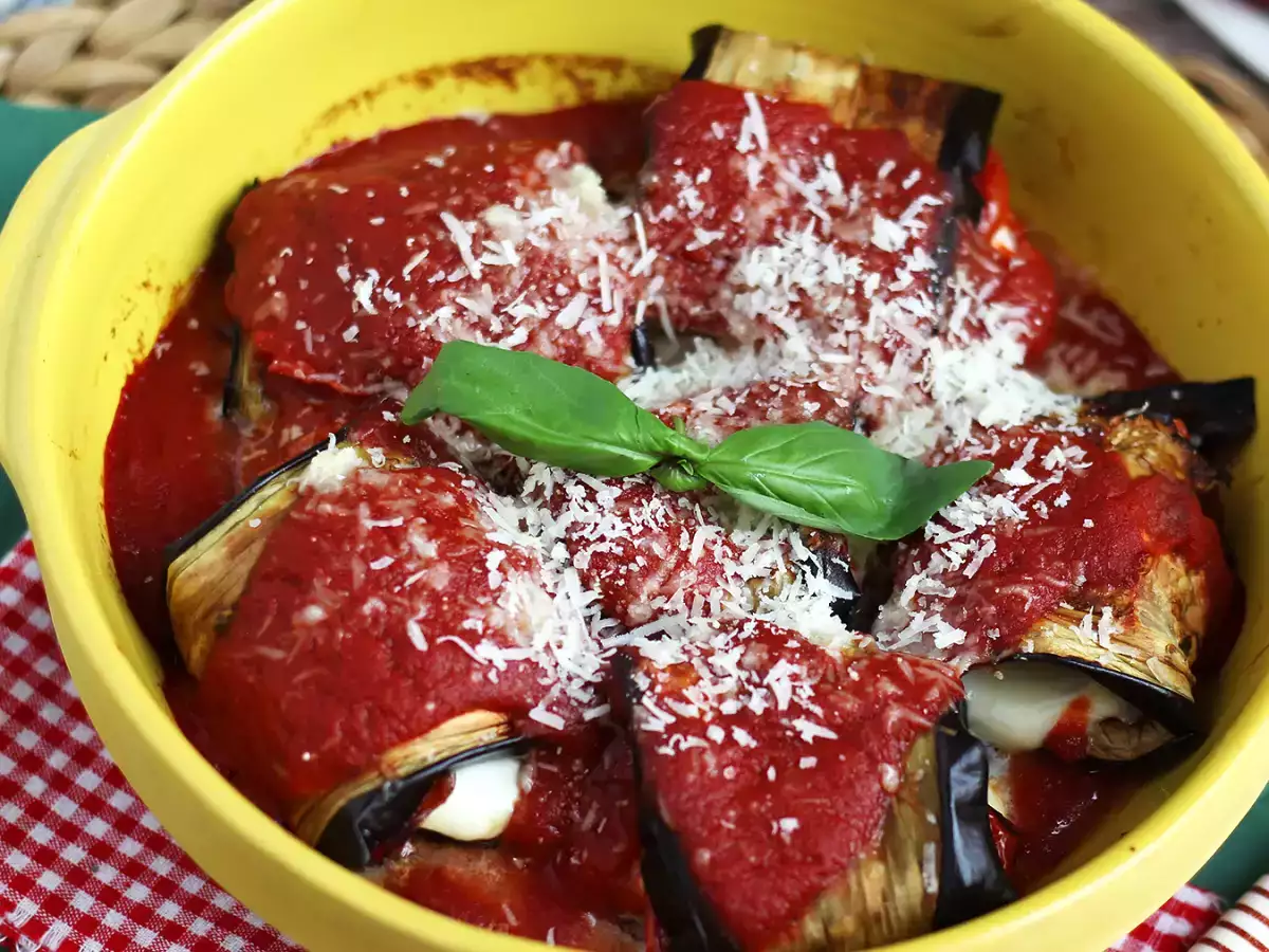 Gulungan parmigiana terong - foto 2