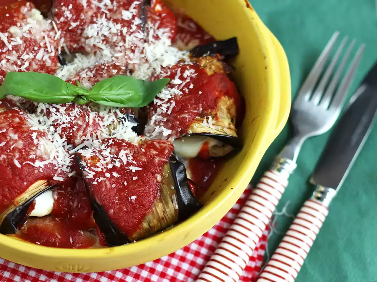 Gulungan parmigiana terong - foto 5