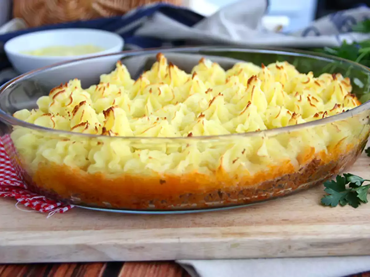 Hachis Parmentier Mudah (Kaserol Daging Sapi dan Kentang)