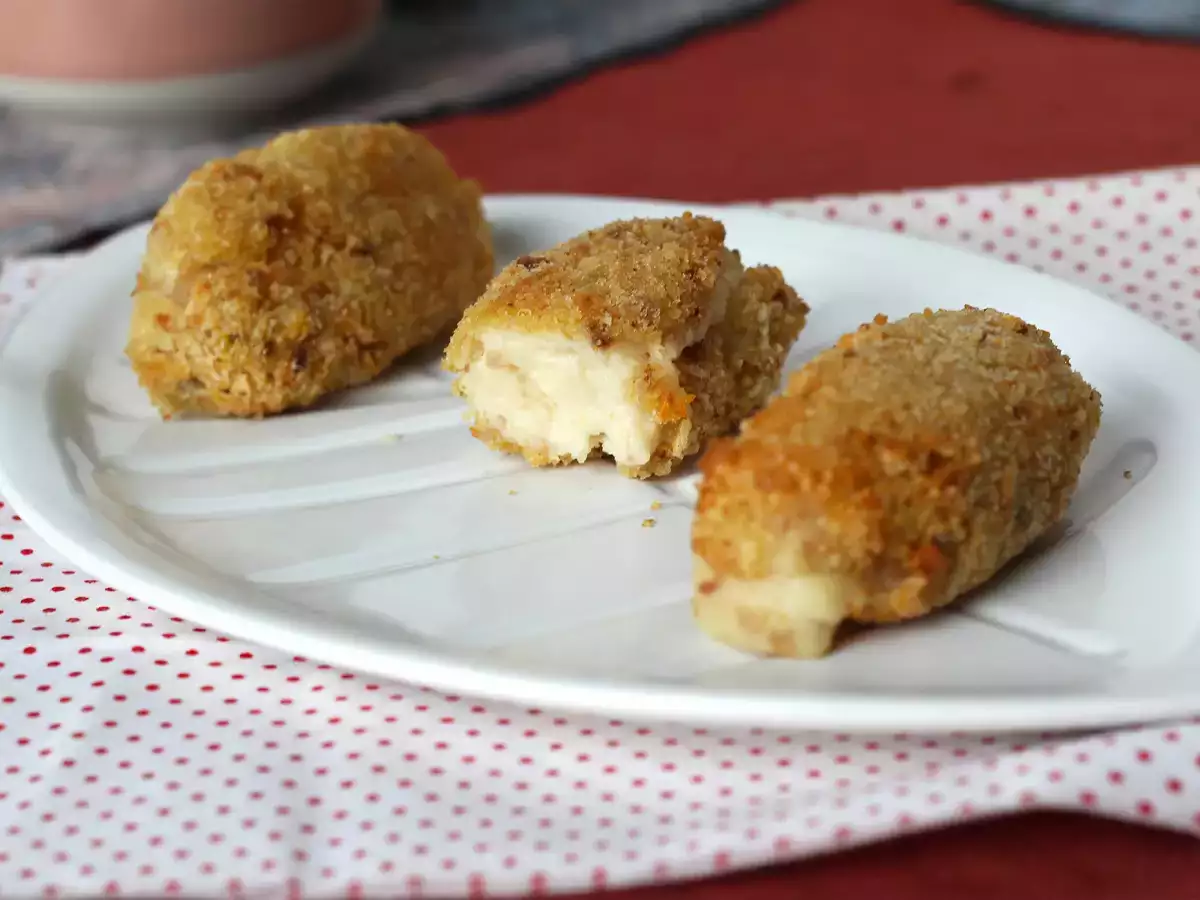 Ham croquetas dengan Air Fryer: sedikit minyak, tetapi renyah seperti biasanya! - foto 6