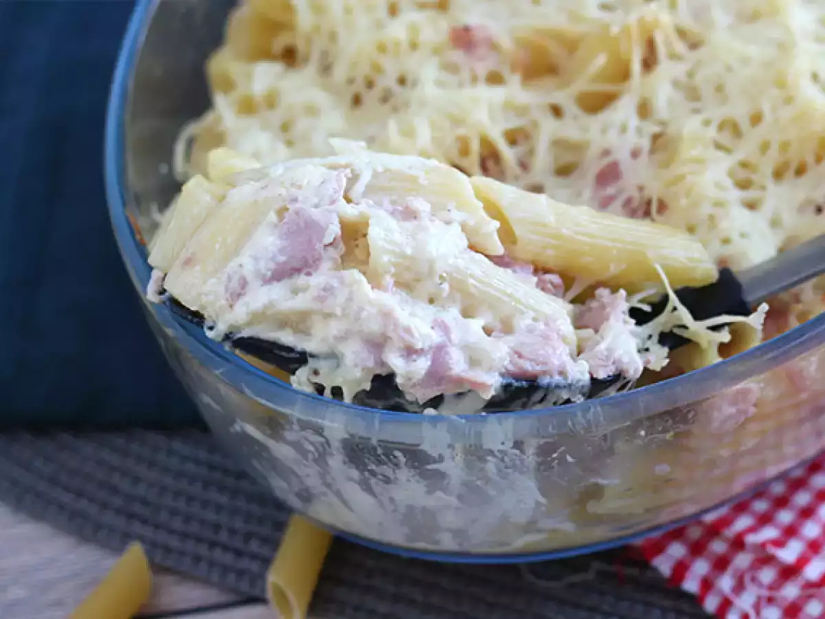 Ham dan keju pasta gratin - foto 4
