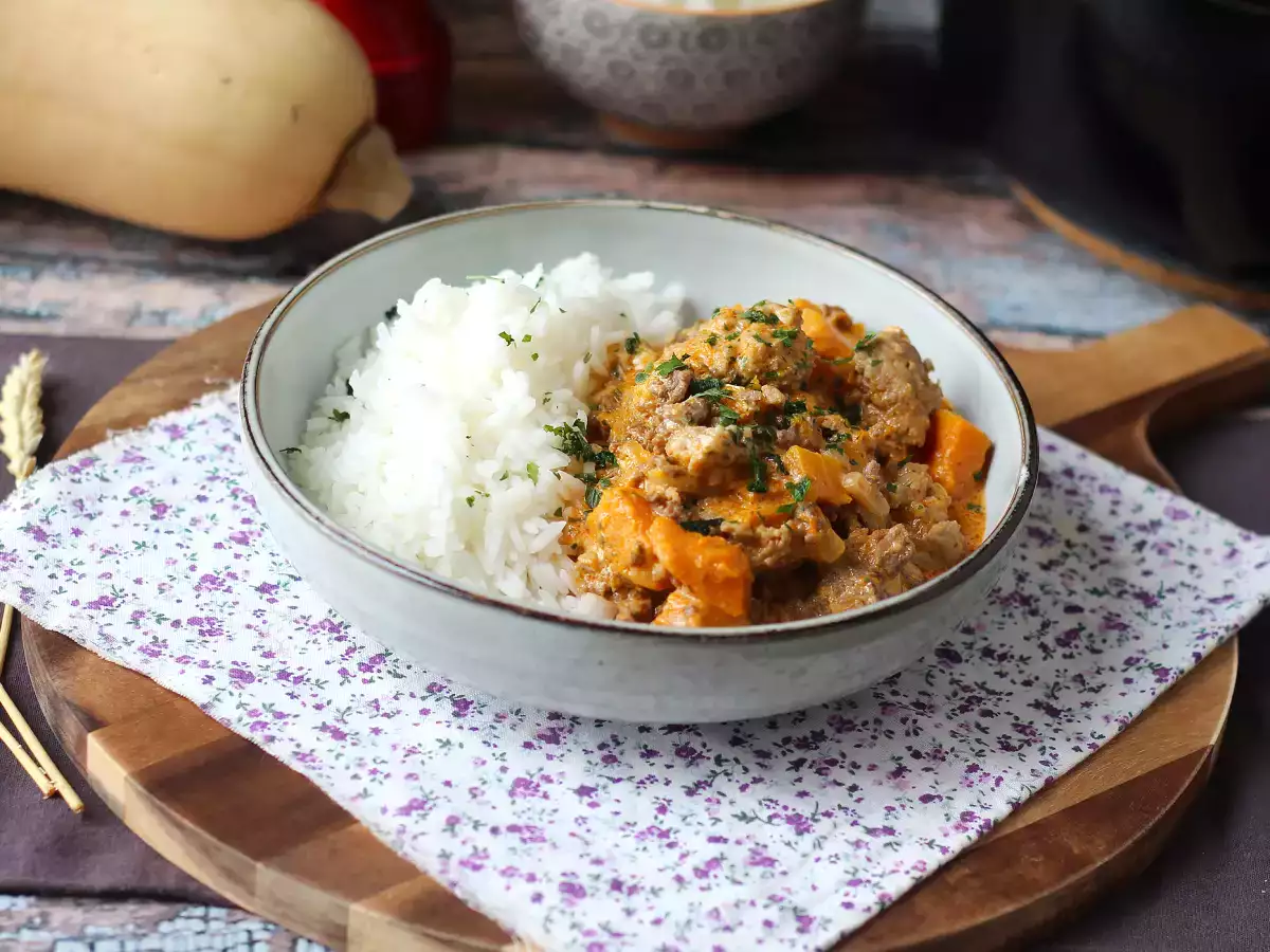 Hidangan labu satu panci dengan daging cincang: creamy dan menghangatkan hati - foto 4