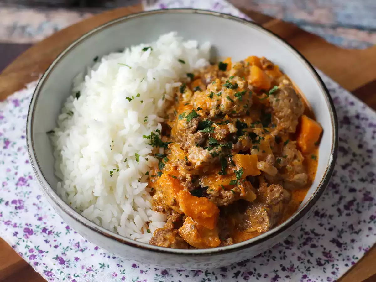 Hidangan labu satu panci dengan daging cincang: creamy dan menghangatkan hati - foto 5