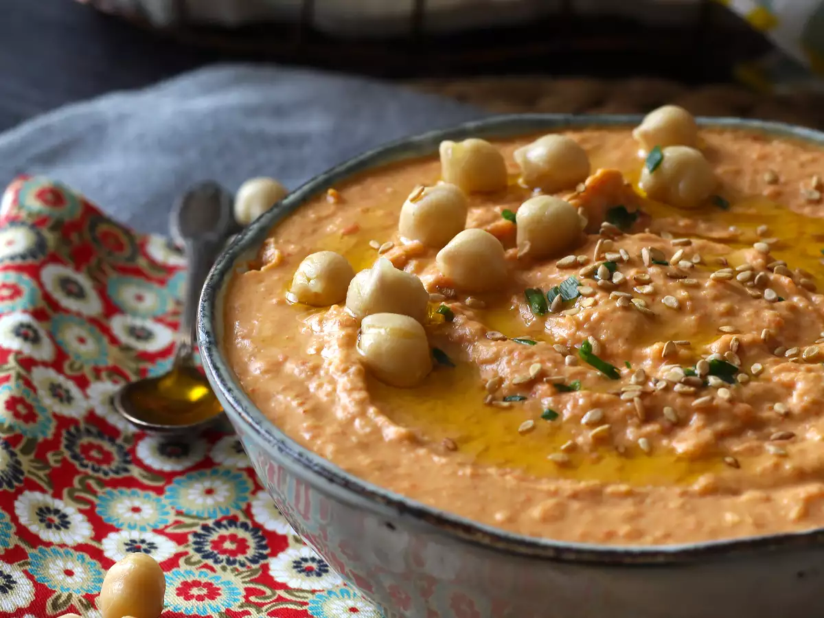 Hummus cabai merah - foto 3