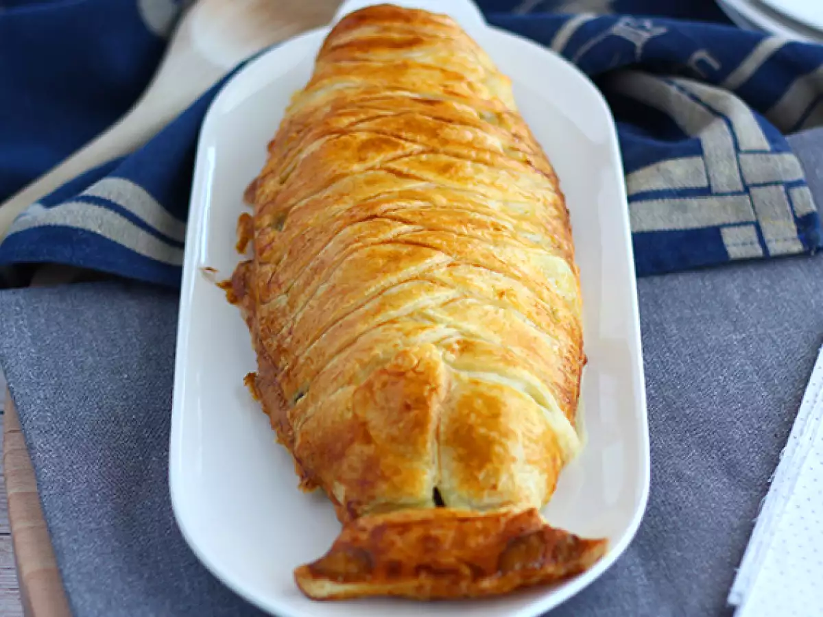 Ikan Berbalut Puff Pastry dengan Bayam dan Keju Mozzarella - foto 4