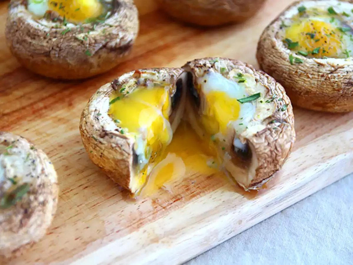 Jamur dengan telur puyuh - foto 4