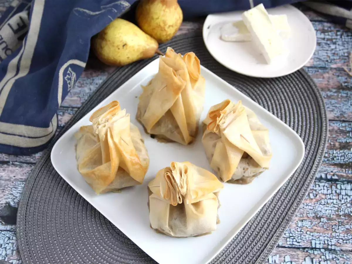 Jamur ekstra renyah, keju Brie, dan pir aumônières - foto 2