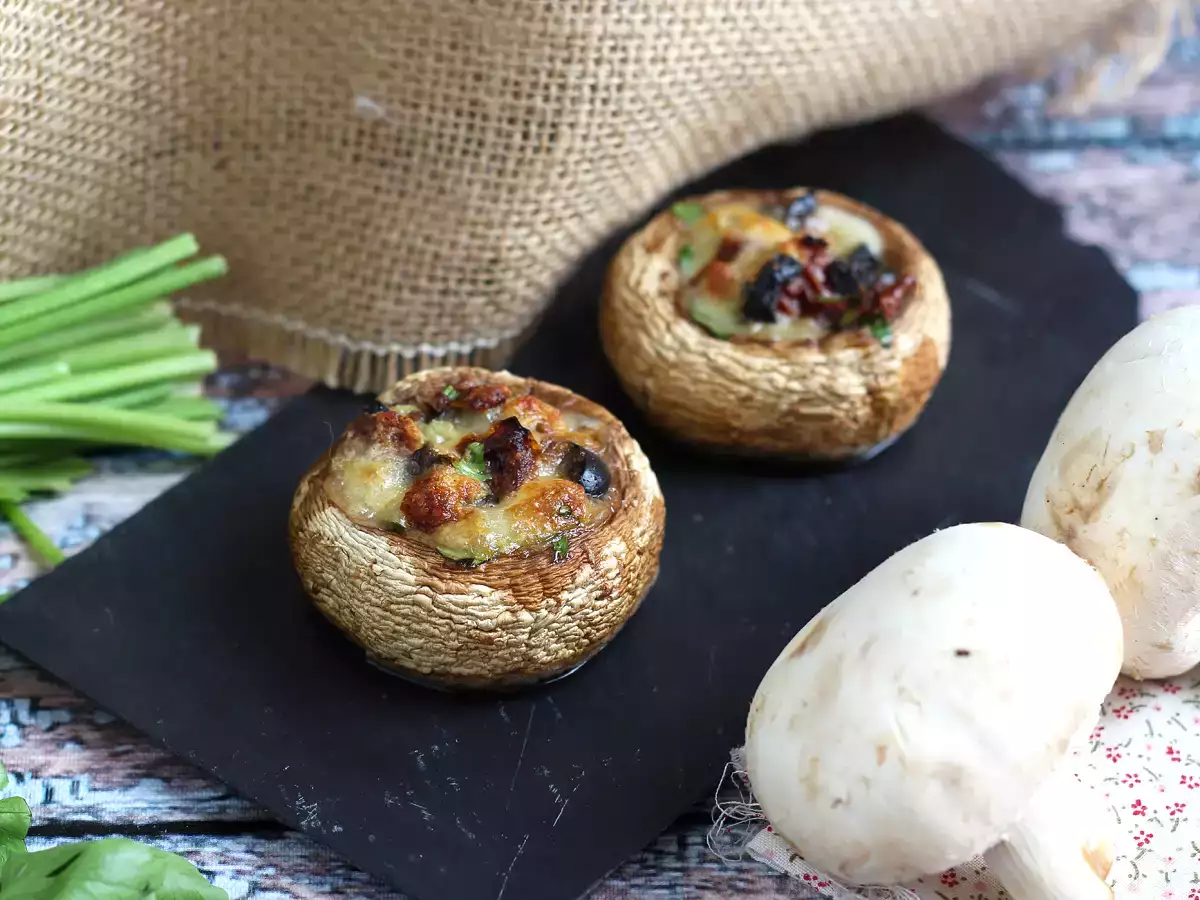 Jamur isi dan jamur panggang (ide bagus untuk minuman beralkohol) - foto 4