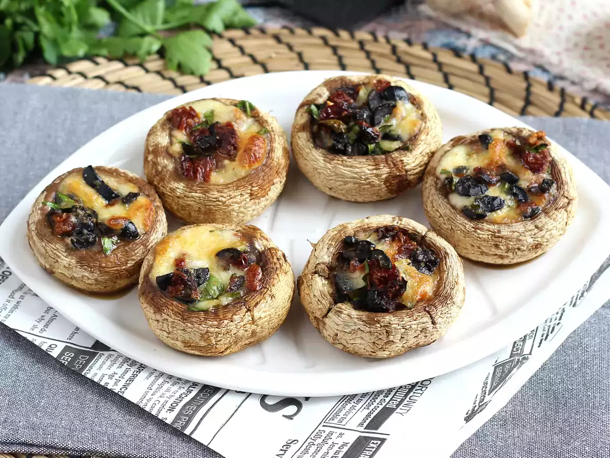 Jamur isi dan jamur panggang (ide bagus untuk minuman beralkohol) - foto 5