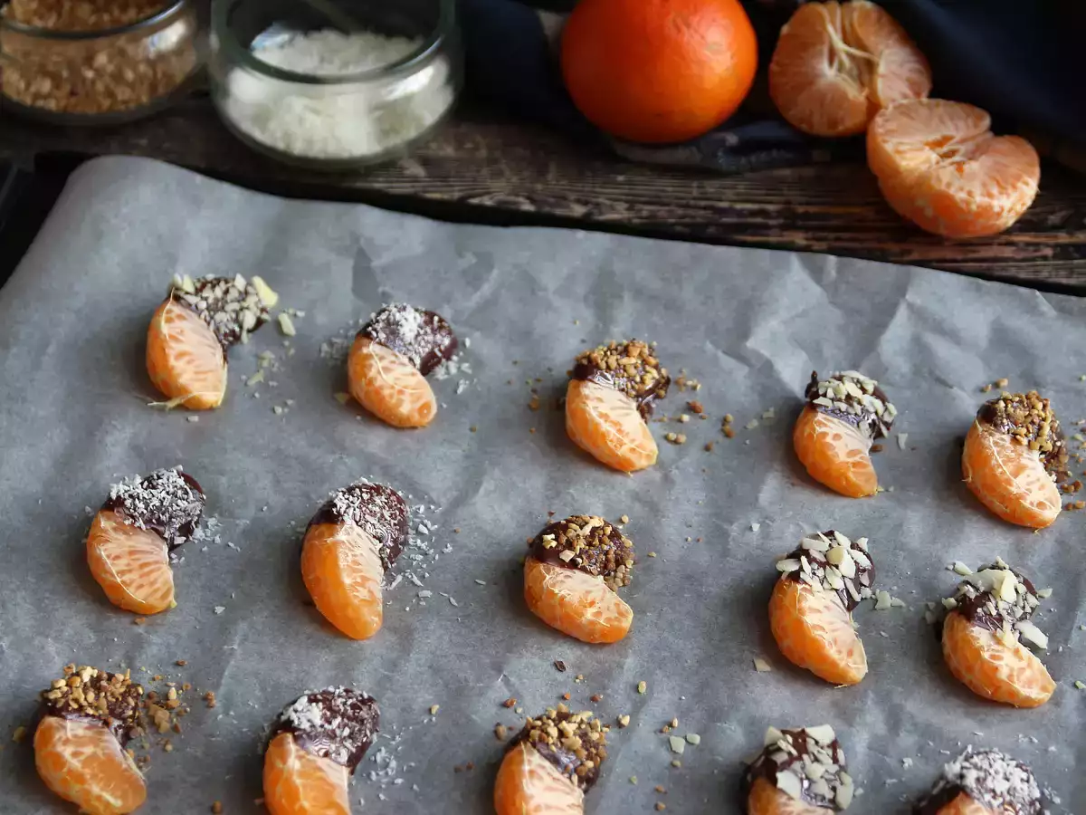 Jeruk clementine berlapis cokelat: hidangan penutup cepat, segar, dan lezat! - foto 3