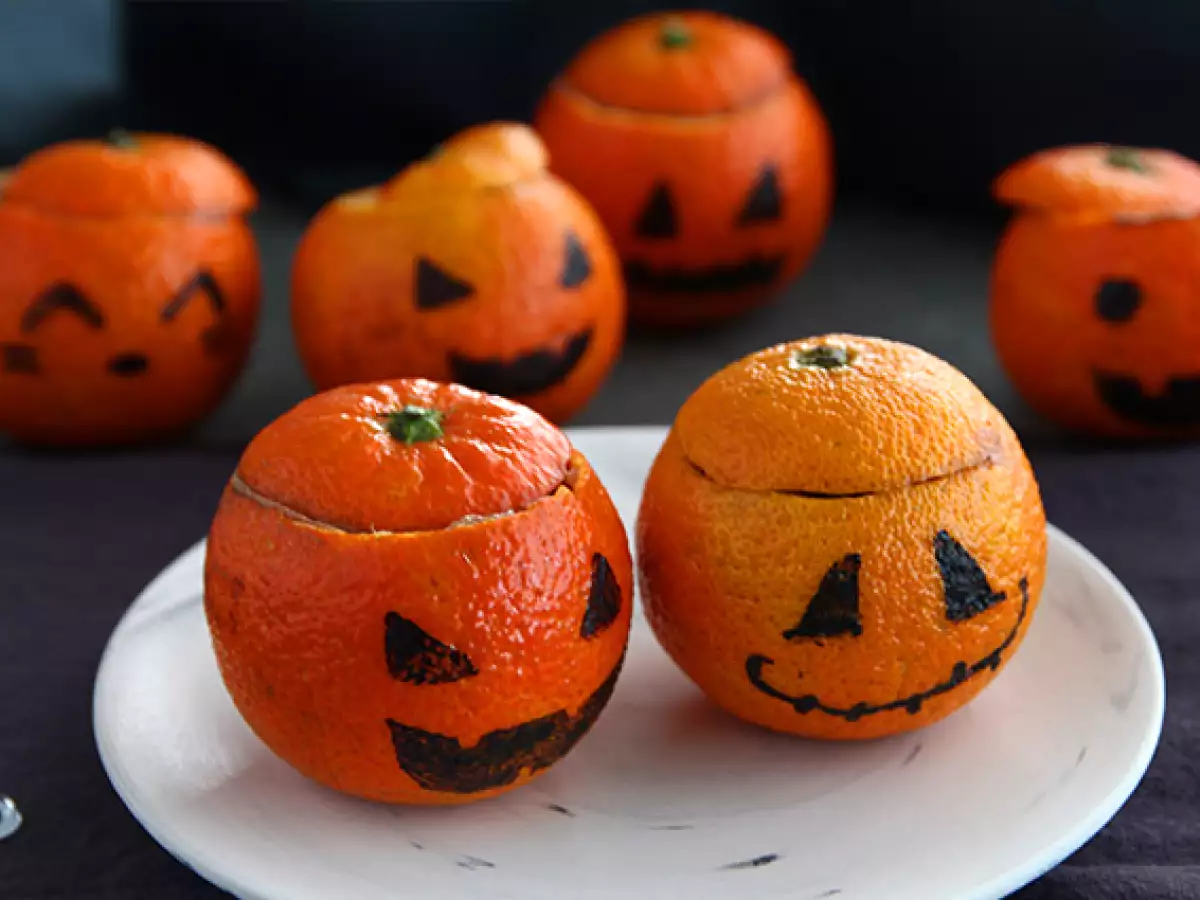 Jeruk Klementin Halloween dengan mousse cokelat - foto 2