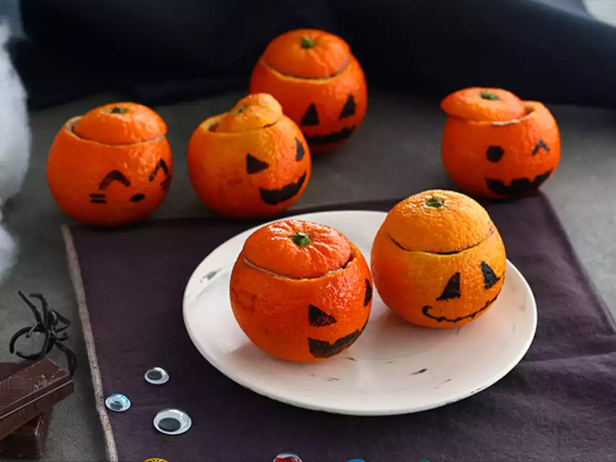 Jeruk Klementin Halloween dengan mousse cokelat - foto 3