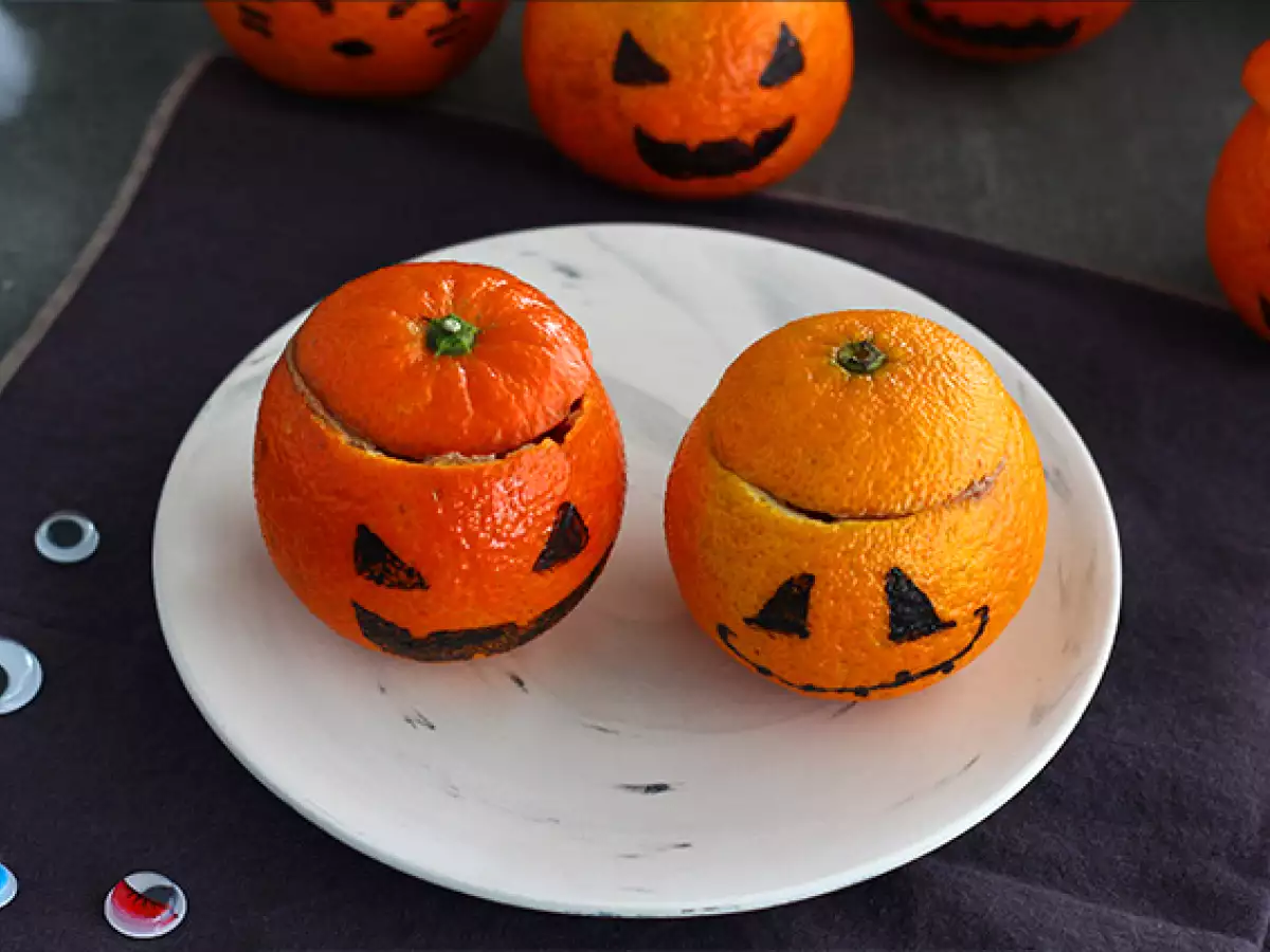 Jeruk Klementin Halloween dengan mousse cokelat - foto 4