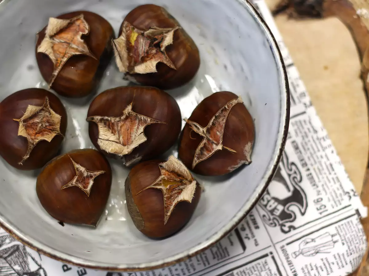 Kacang chestnut dalam microwave, siap hanya dalam waktu 3 menit! - foto 2