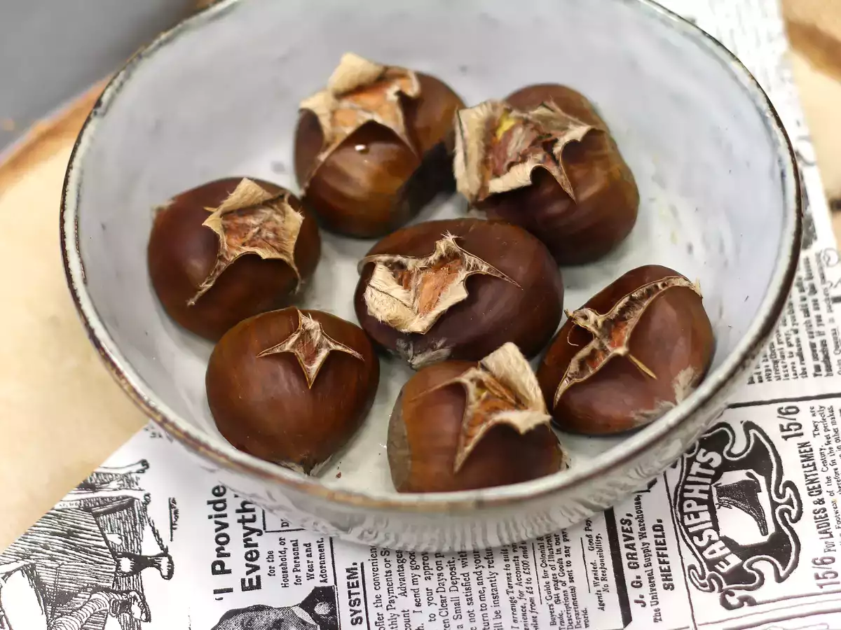 Kacang chestnut dalam microwave, siap hanya dalam waktu 3 menit! - foto 3