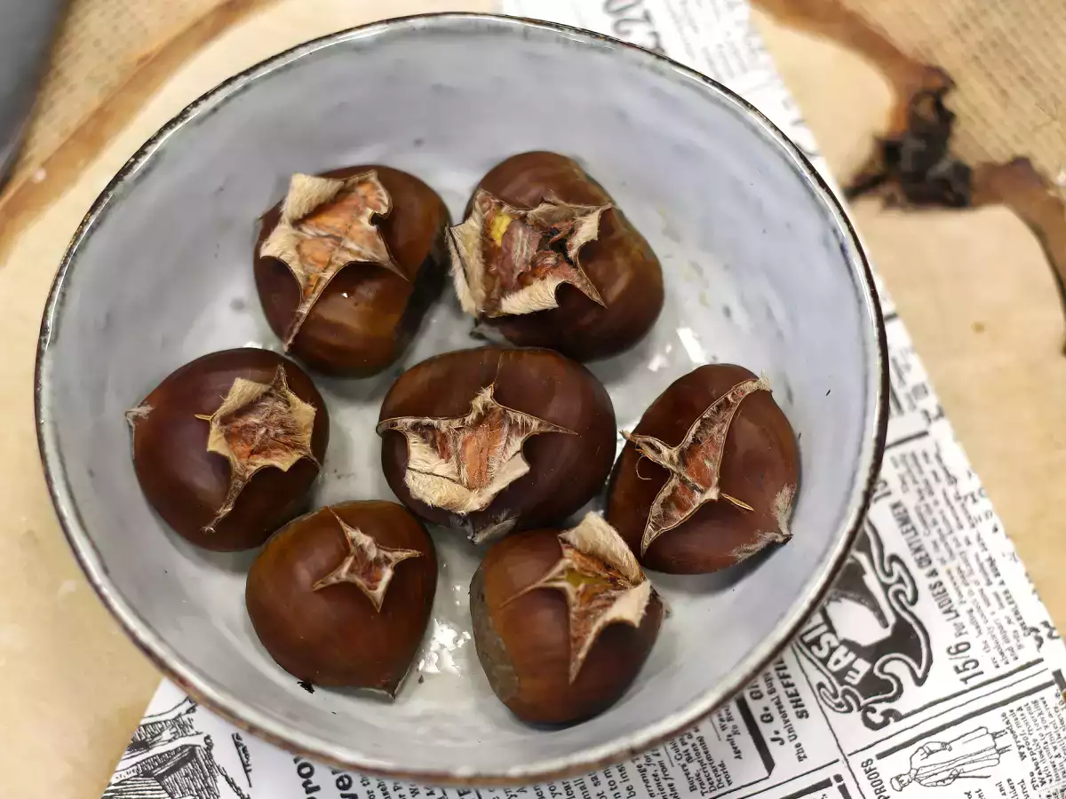 Kacang chestnut dalam microwave, siap hanya dalam waktu 3 menit! - foto 5