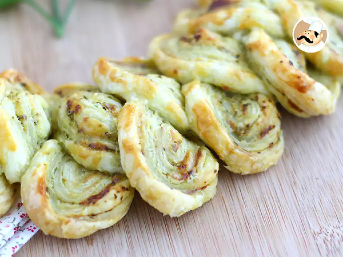 Karangan bunga puff pastry pesto untuk minuman beralkohol - foto 3