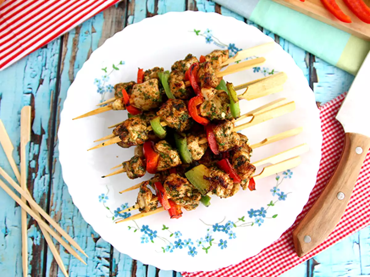 Kebab ayam dan lada - foto 2