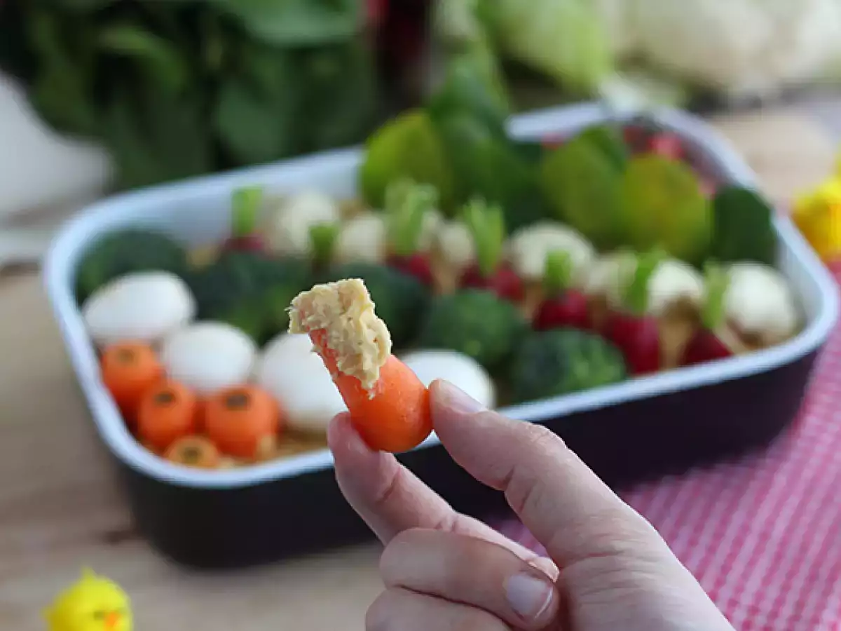 Kebun Sayur untuk Hidangan Pembuka (Hummus dan Sayuran Mini) - foto 2