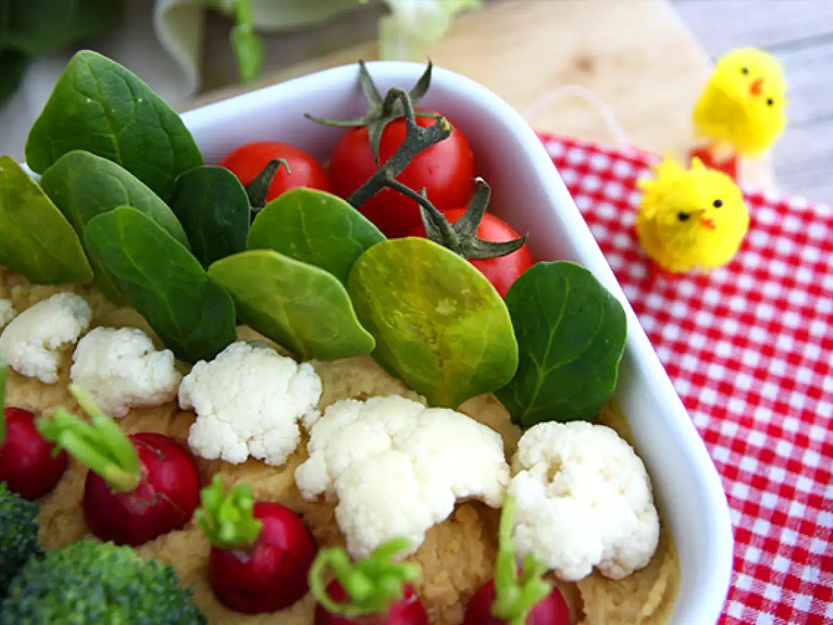 Kebun Sayur untuk Hidangan Pembuka (Hummus dan Sayuran Mini) - foto 3