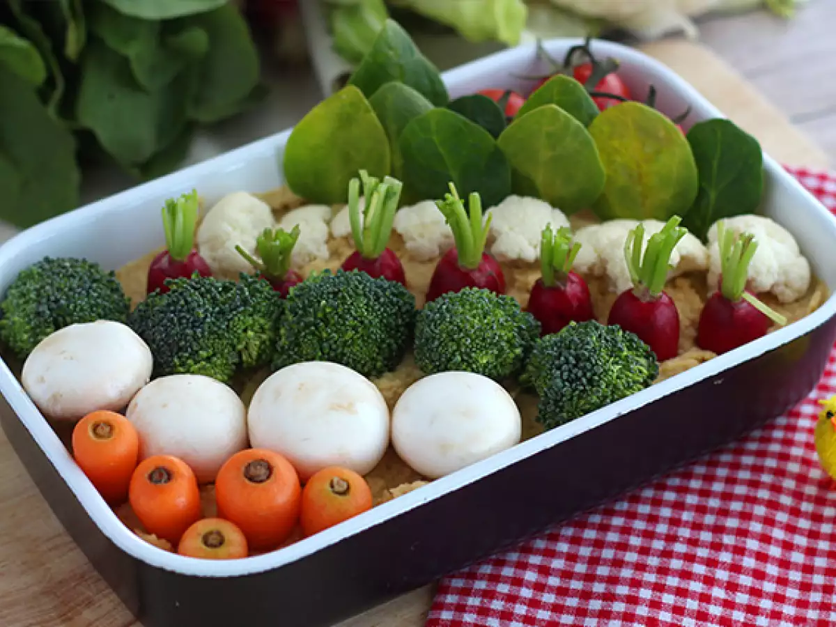 Kebun Sayur untuk Hidangan Pembuka (Hummus dan Sayuran Mini) - foto 4