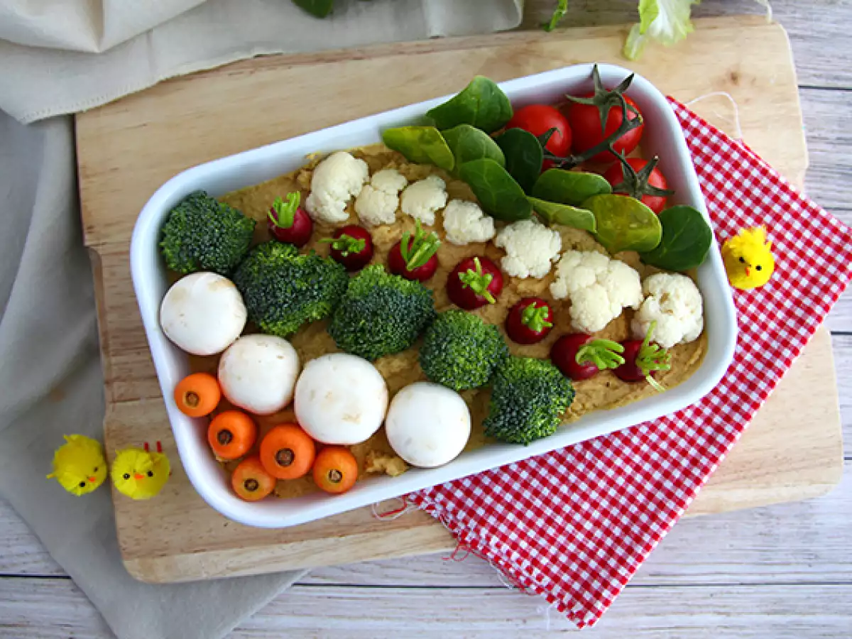Kebun Sayur untuk Hidangan Pembuka (Hummus dan Sayuran Mini) - foto 5