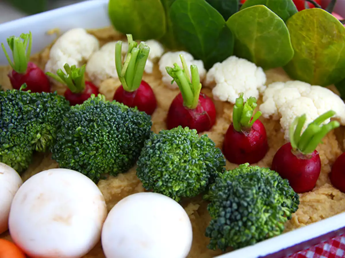 Kebun Sayur untuk Hidangan Pembuka (Hummus dan Sayuran Mini) - foto 6
