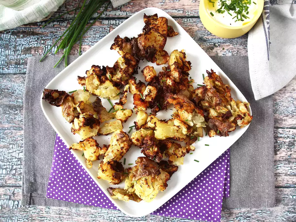 Kentang tumbuk dengan Air Fryer, lauk yang sangat renyah! - foto 2