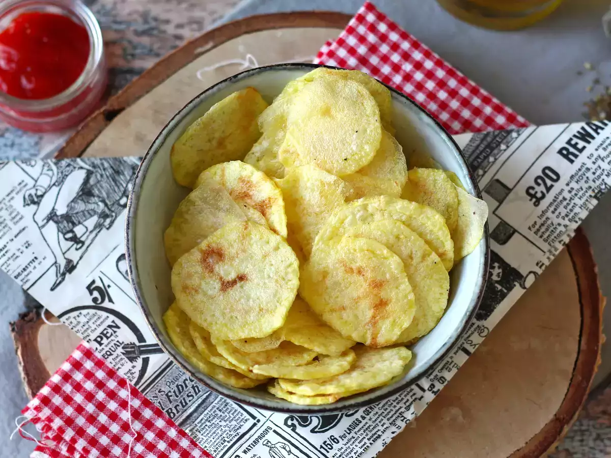 Keripik kentang yang dibuat dalam microwave - foto 2