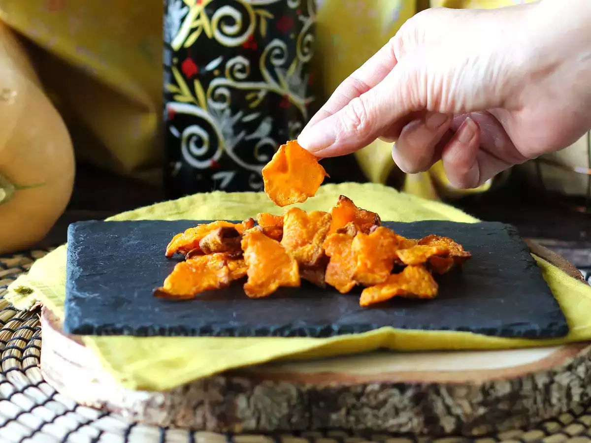 Keripik labu dalam penggorengan udara: ringan dan lezat - foto 3