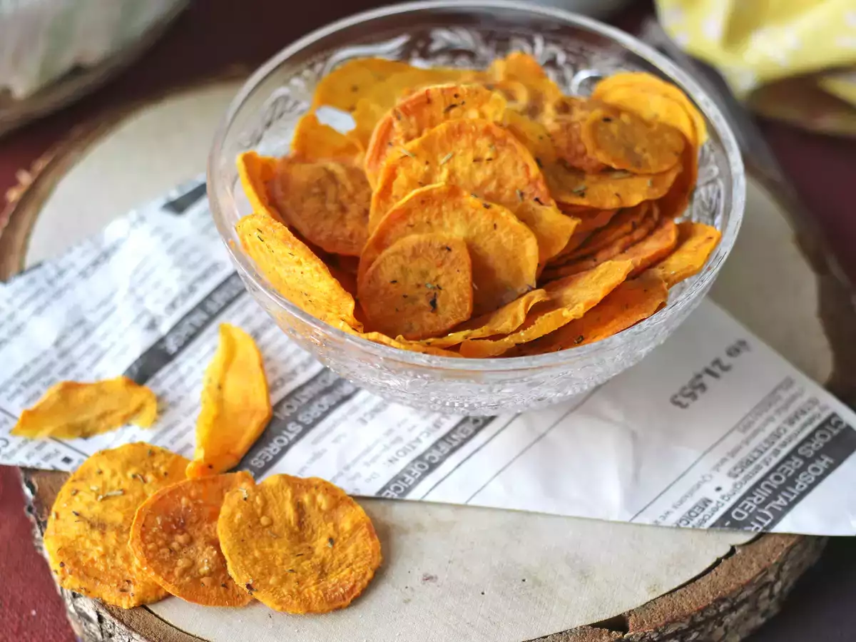 Keripik ubi jalar dalam microwave - foto 2