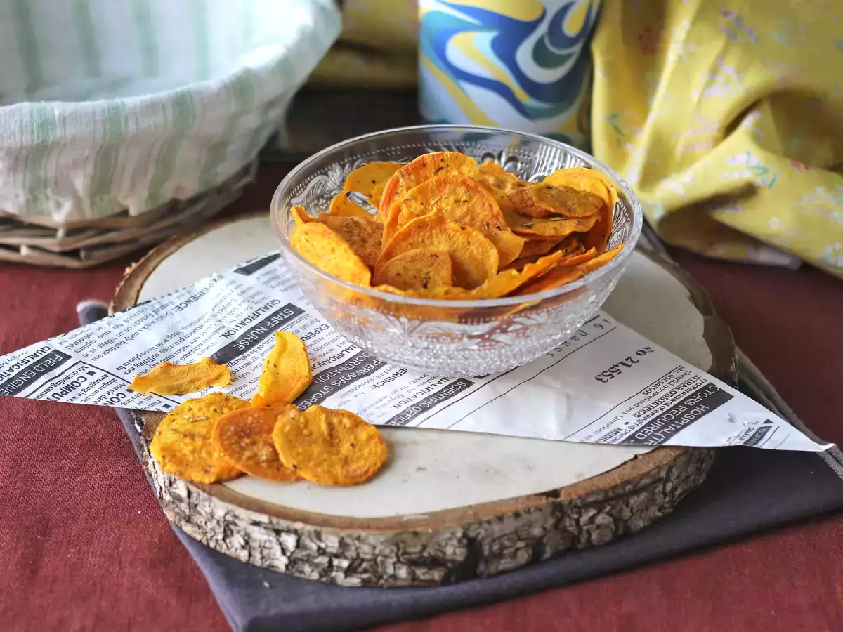 Keripik ubi jalar dalam microwave - foto 3