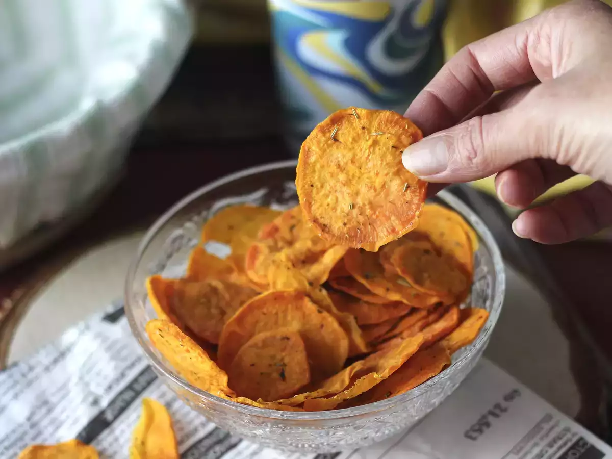 Keripik ubi jalar dalam microwave - foto 4