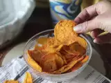 Keripik ubi jalar dalam microwave, foto 3