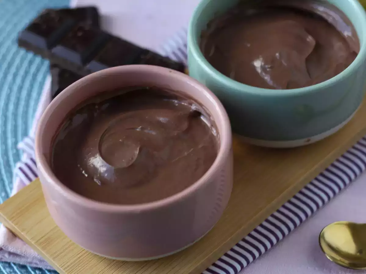 Krim cokelat dari tahu sutra dengan 2 bahan - foto 3