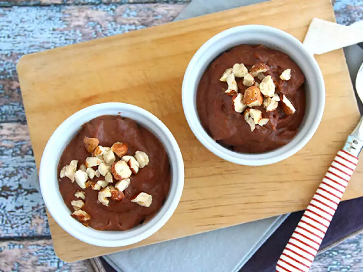 Krim hazelnut (makanan penutup vegan dan bebas gluten) - foto 3