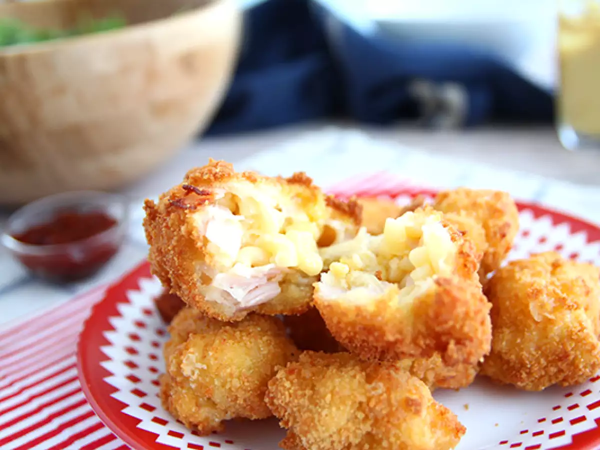 Kroket Pasta Coquillettes dengan Ham dan Keju - foto 2