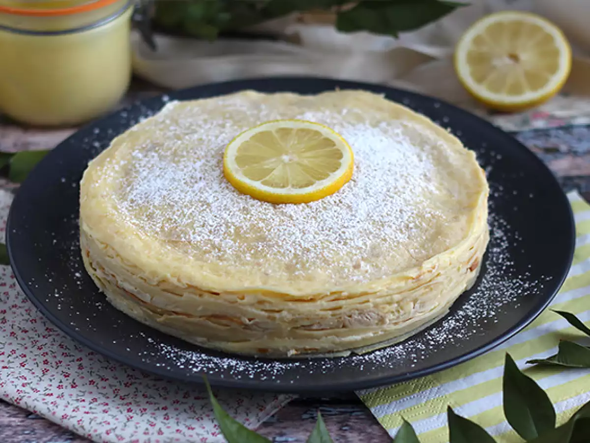 Kue crepe dengan krim lemon - foto 4