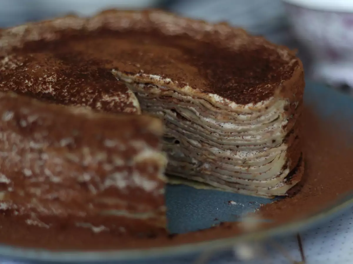 Kue Crepe Tiramisu dengan Kopi dan Kakao - foto 3