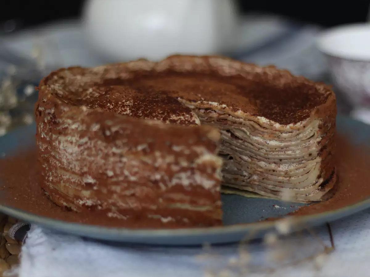 Kue Crepe Tiramisu dengan Kopi dan Kakao - foto 5