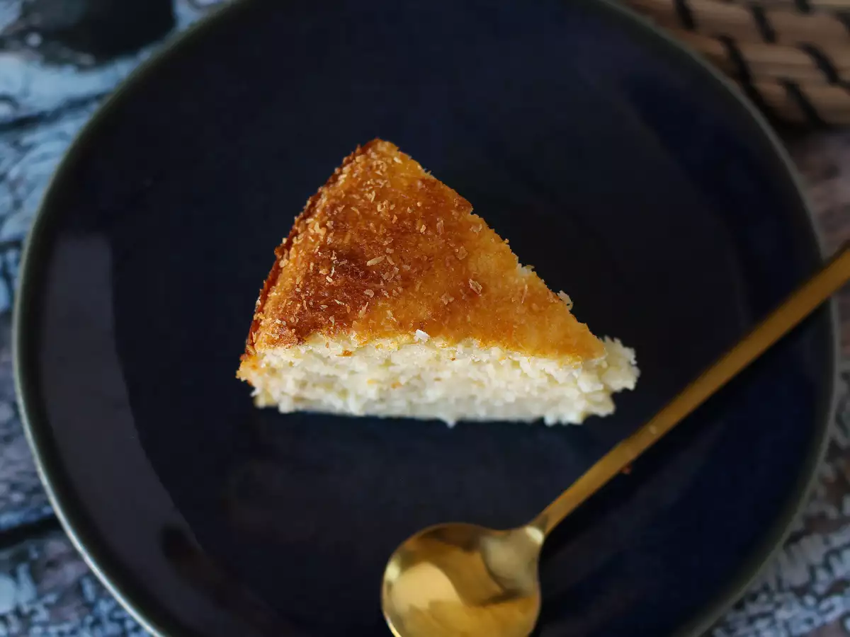 Kue flan kelapa dan susu kental manis, mudah dibuat dan lembut di mulut - foto 6