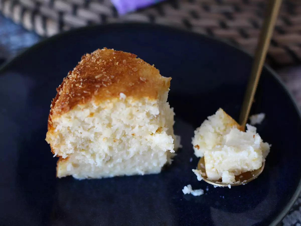 Kue flan kelapa dan susu kental manis, mudah dibuat dan lembut di mulut - foto 7
