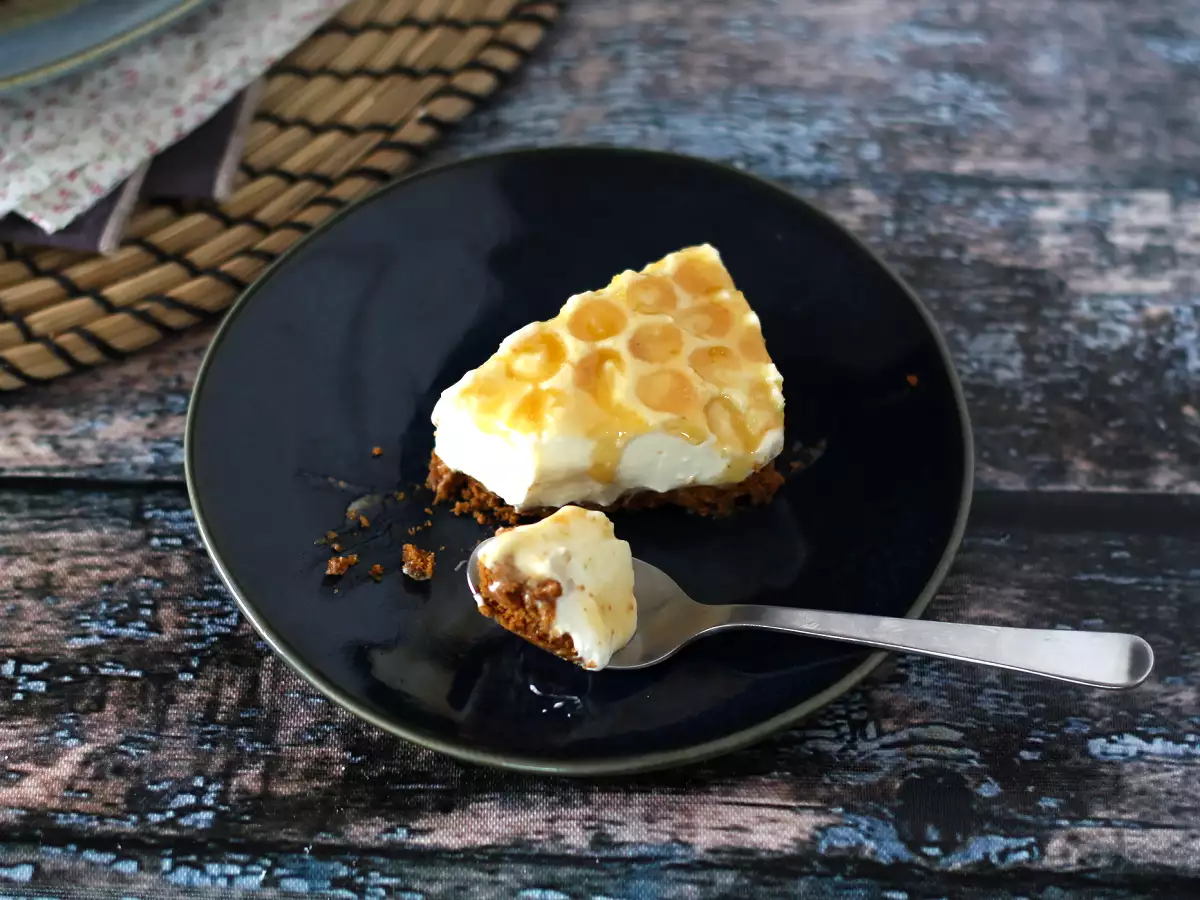 Kue keju lemon dan madu tanpa panggang (tutorial menghias kue) - foto 4